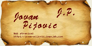 Jovan Pijović vizit kartica